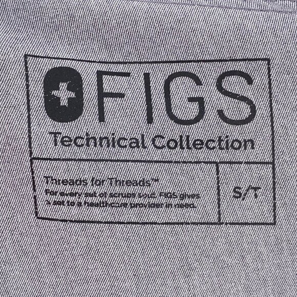 Figs Technical Collection Grey Pants Women's Size Small Tall - Picture 9 of 9